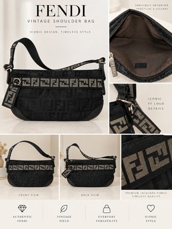 Fendi Zucca Mini Chef / Chef Hobo – Vintage Schultertasche