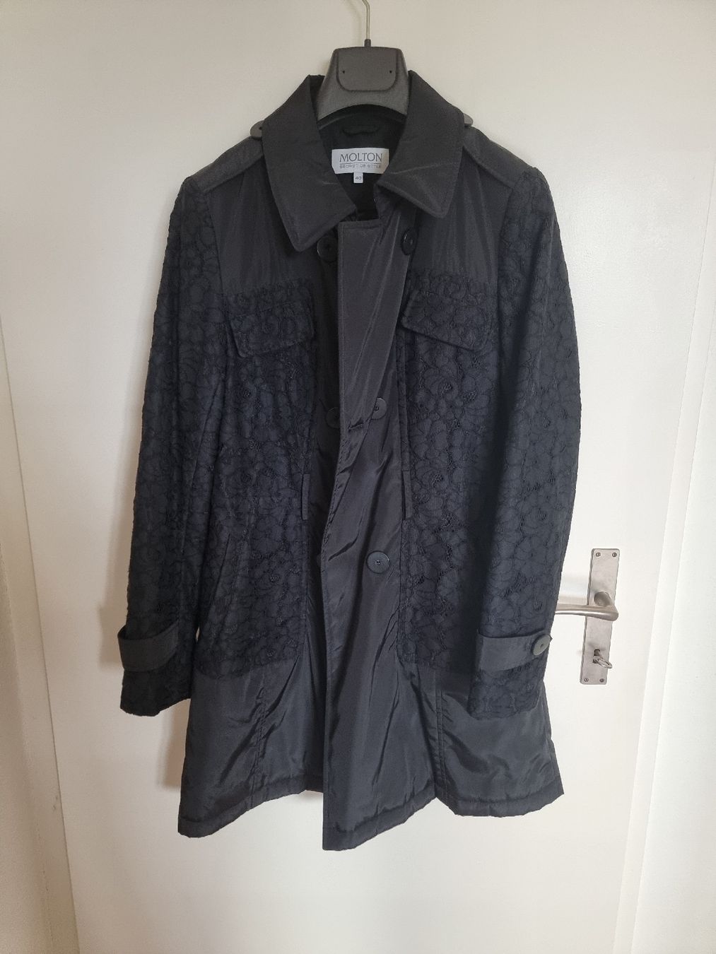 Cappotti: Molton, Black Coat, Size 40, Fall/ Spring Season – Nuovo (secondo la descrizione) da Dietlikon venduto da kas_8yyy 1