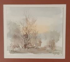 Aquarell Märzmorgen Peter Kunkel