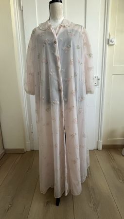 Vintage Morgenmantel, "Marilyn", Rosa, Spitze, USA!