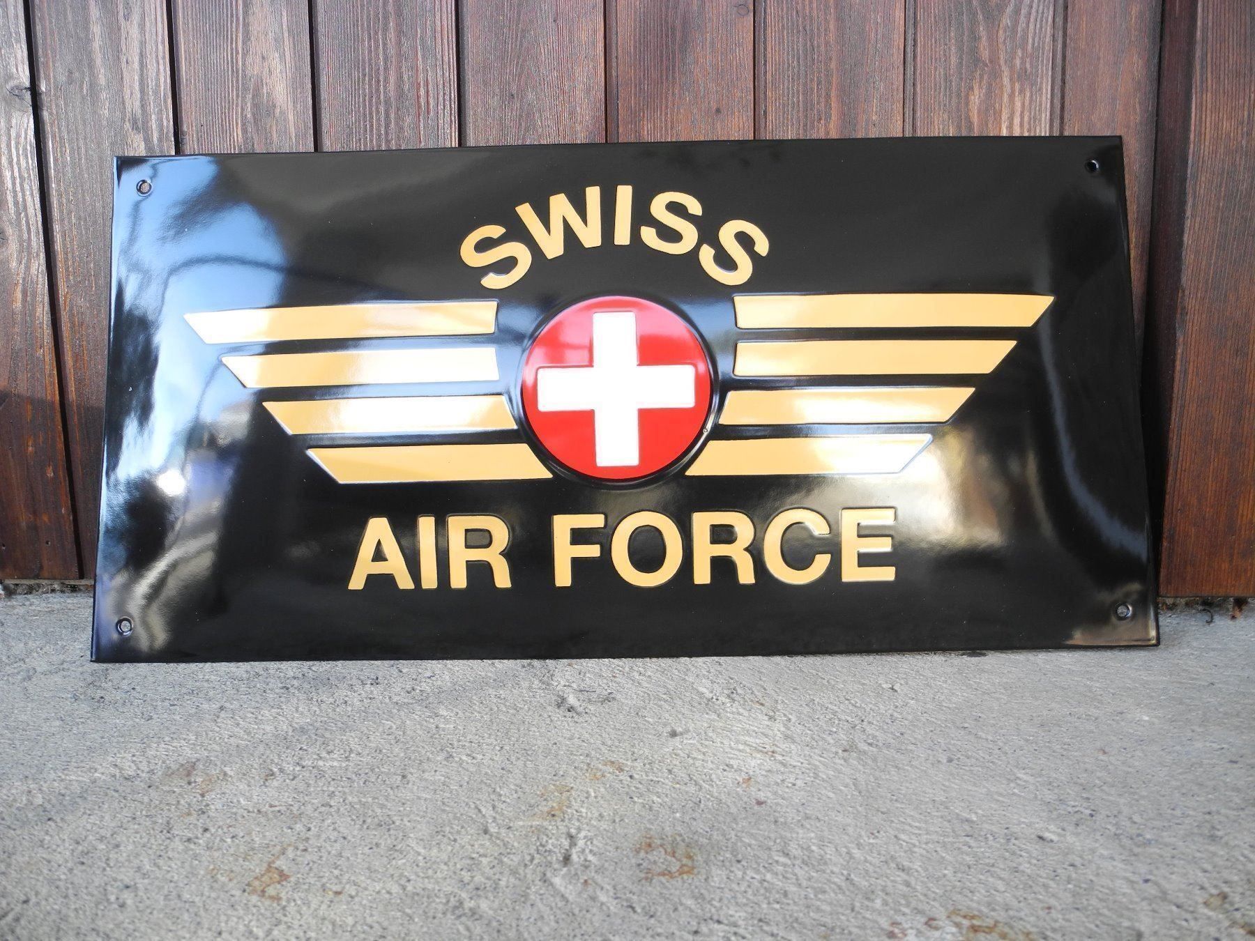 Schilder: SWISS AIR FORCE EMAILSCHILD – Neu (gemäss Beschreibung) aus Reinach AG von Huckleberrysix