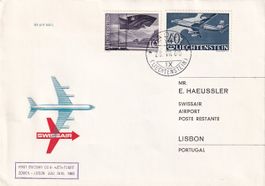 Erstflug Swissair Zürich - Lissabon 1960, ab FL