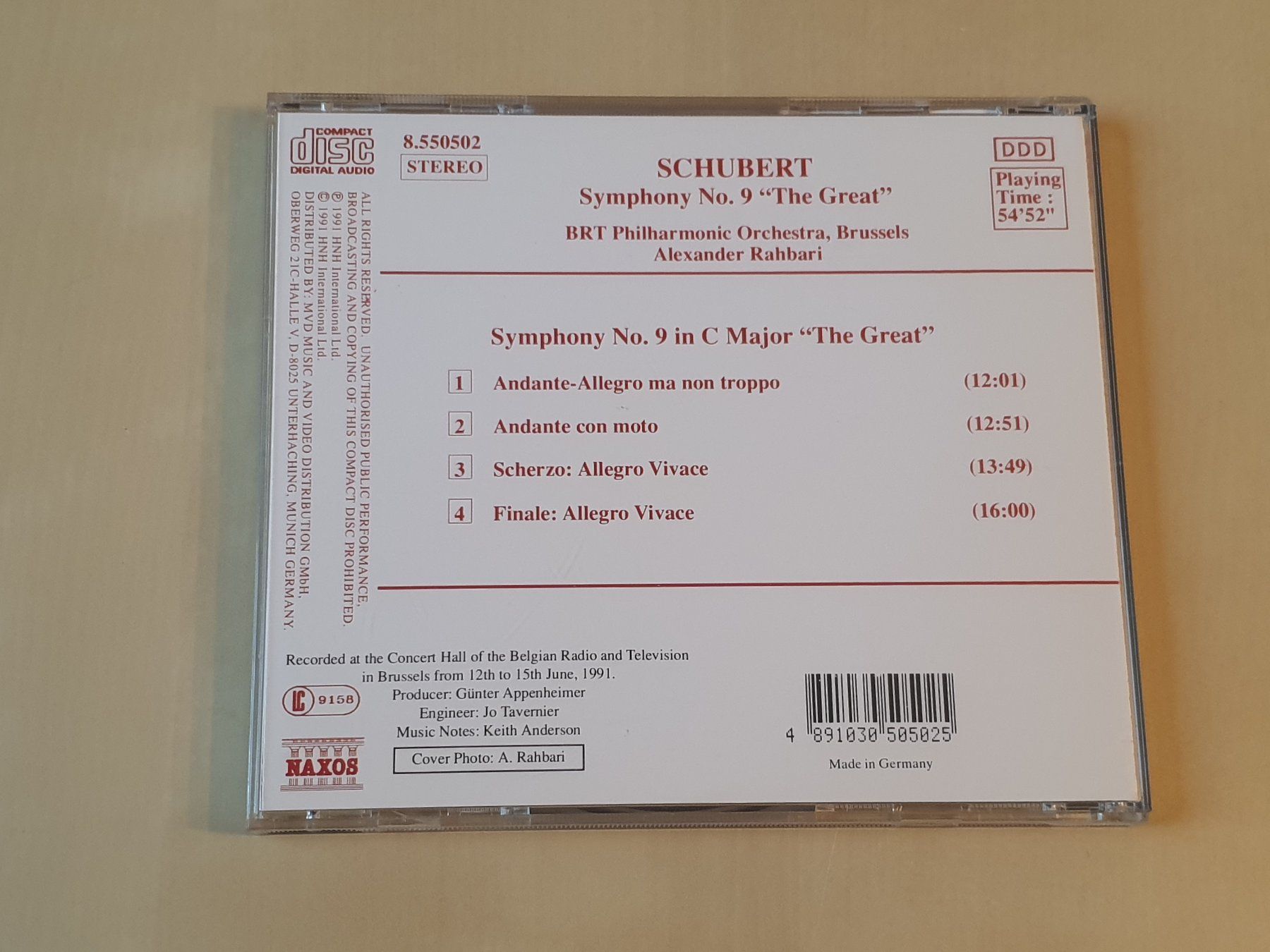 CDs: Schubert Symphony No. 9 The Great – D'occasion à Stansstad par collectorsshop 1