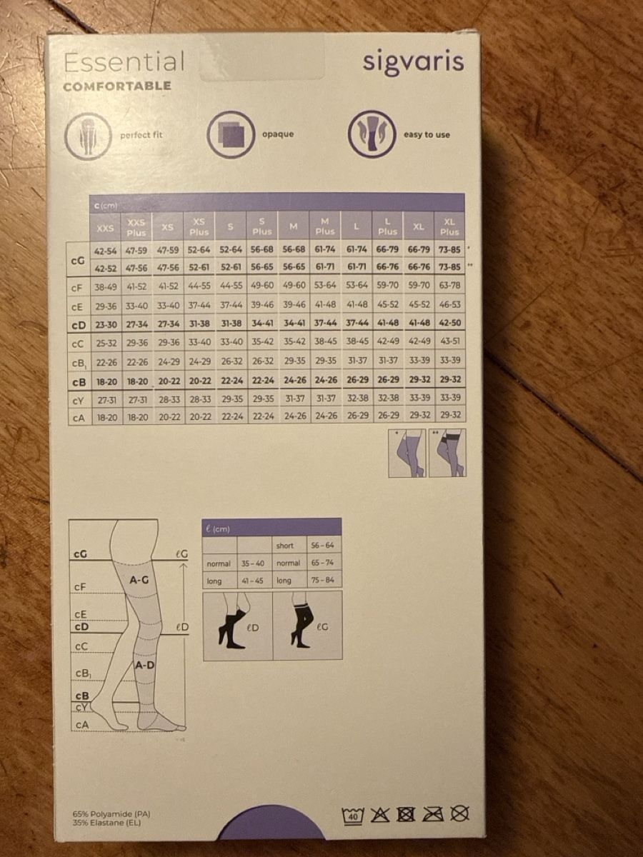 Sigvaris Calze: Sigvaris Kompressionsstrümpfe Essential S Plus normal  – Nuovo (secondo la descrizione) da Guntalingen venduto da GabrielaF010203 2