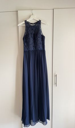 Mascara London Kleid, Gr. 36, Dunkelblau, Spitze, Top!
