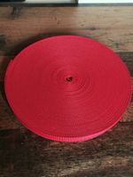ca 50m Gurtband Taschenband 2.5cm breit rot Hundehalsband