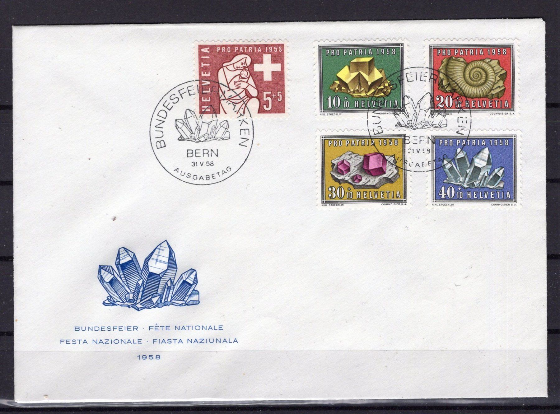 Tutti i francobolli: R6516  /  FDC pro patria 1958 – Usato da Ste-Croix venduto da MONT-TAGNAC
