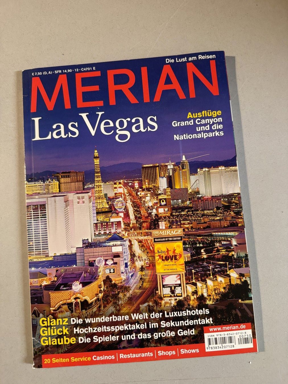 Riviste & Magazine: Merian Las Vegas Dezember 2007 – Usato da Erstfeld venduto da Uhu1980
