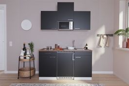076 Singleküche Küchenzeile 150cm W/S - Küche Einbauküche