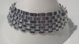 Bracciale donna argento maglia metallica regolabile