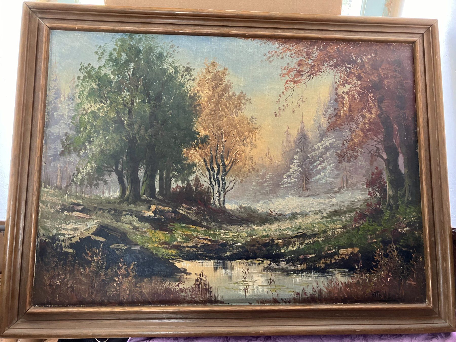 Dipinti: Landschaftsgemälde ca. 79 cm x 59 cm – Usato da ehrendingen venduto da atlan700