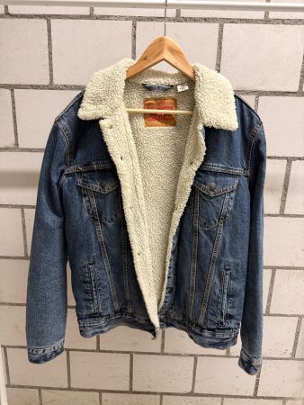 Levi Strauss Jeansjacke mit Lammfell Grösse L