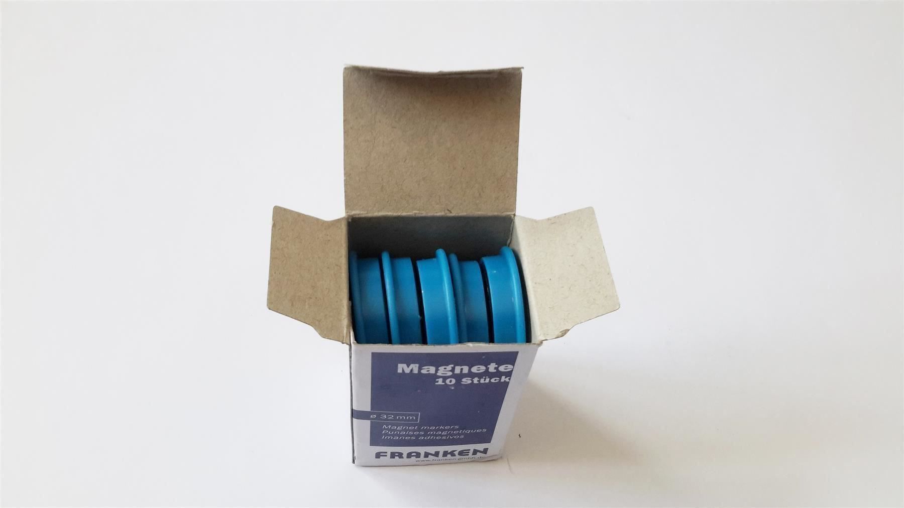 Magnete: Magnete 10 Stück, 32 mm, hellblau – Neu und originalverpackt aus St. Gallen von cointec 6