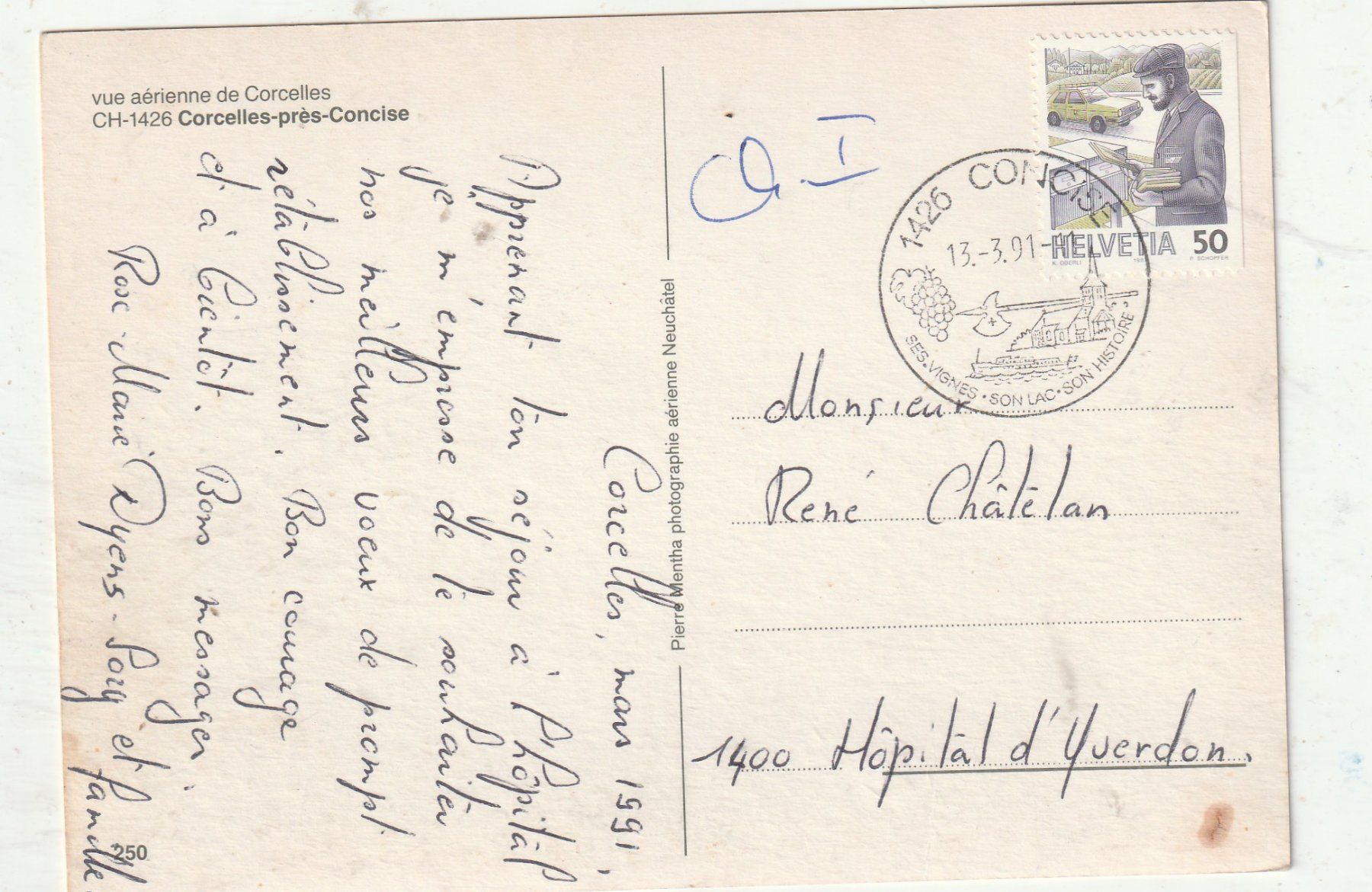 Cartoline postali: Corcelles pres  Concise – Usato da Lumbrein venduto da made02 1