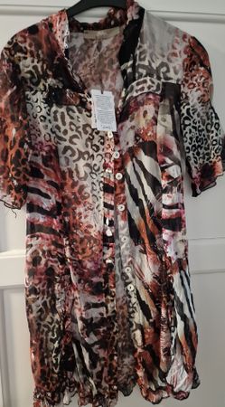 Bottega Modische Damenbluse Gr. S kurzarm
