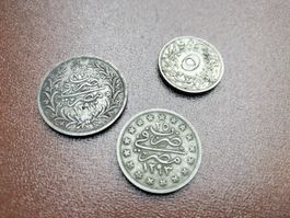 Seltene Ägyptische Münzen, 3 Stück, 
