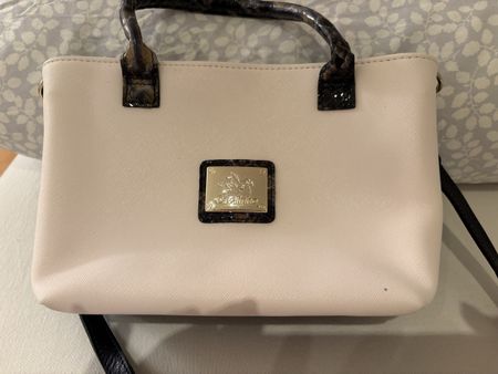 Handtasche Cavallinho hellbeige dunkelbraun guter Zustand
