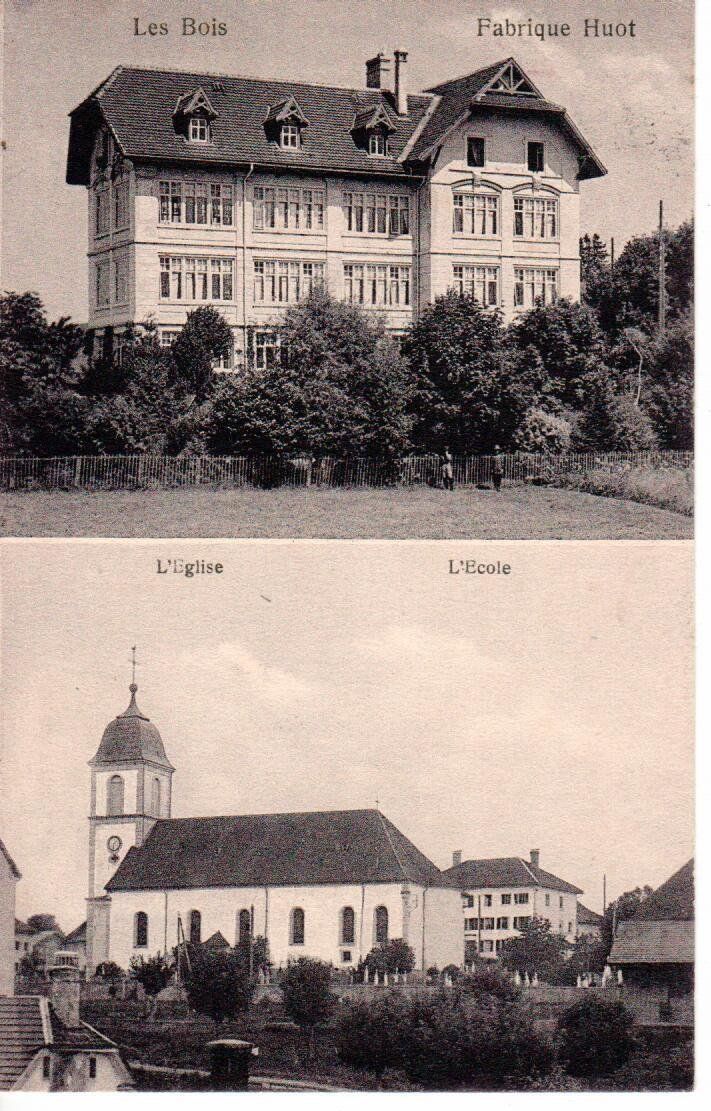 Cartoline postali: Fabrique Huot - Les Bois 1920 – Usato da Wolhusen venduto da Curver9