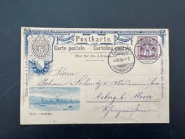 AK 1894  Postkarte Kt. Gewerbeaust. nach Asberg Moers (G504)