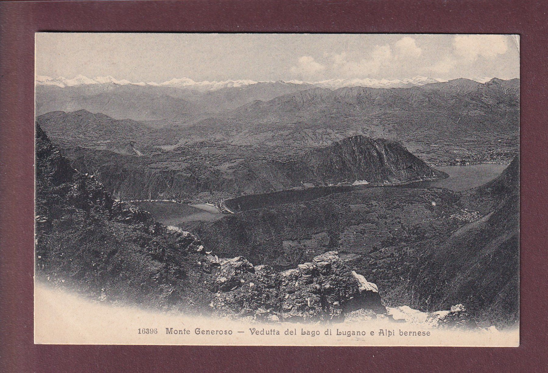 Cartoline postali: MONTE GENEROSO - Lago di Lugano – Usato da Pully venduto da nicecards