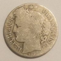 France 1 franc 1871 KM#822 Silver