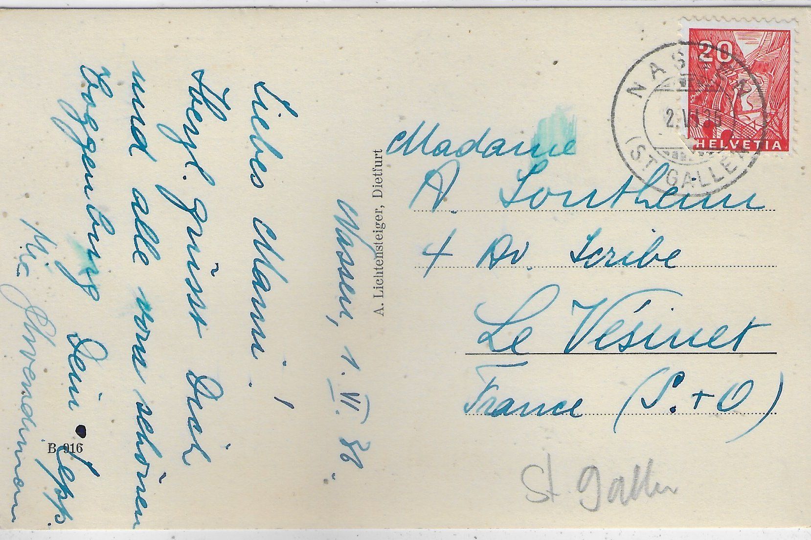 Cartoline postali: Nassen Toggenburg - Generalansicht – Usato da Ettingen venduto da Kartenplanet 1
