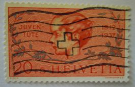 Briefmarke Schweiz Pro Juventute 1937 gebraucht gestempelt