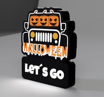 Lightbox lumière led TRUCK HALLOWEEN