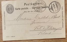 Entier postal Territet - Val d'Illiez, 1906