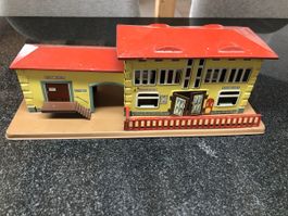 Antiker Blech Bahnhof, RARITÄT