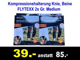 🔴 Kompressionshalterung FLYTEXX 2x Gr. M Knie, Beine /549B