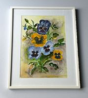 Aquarelle Bild Stiefmütterli Tänketli