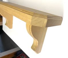 Wandregal Konsole Holz natur, Buche unbehandelt, 70 cm