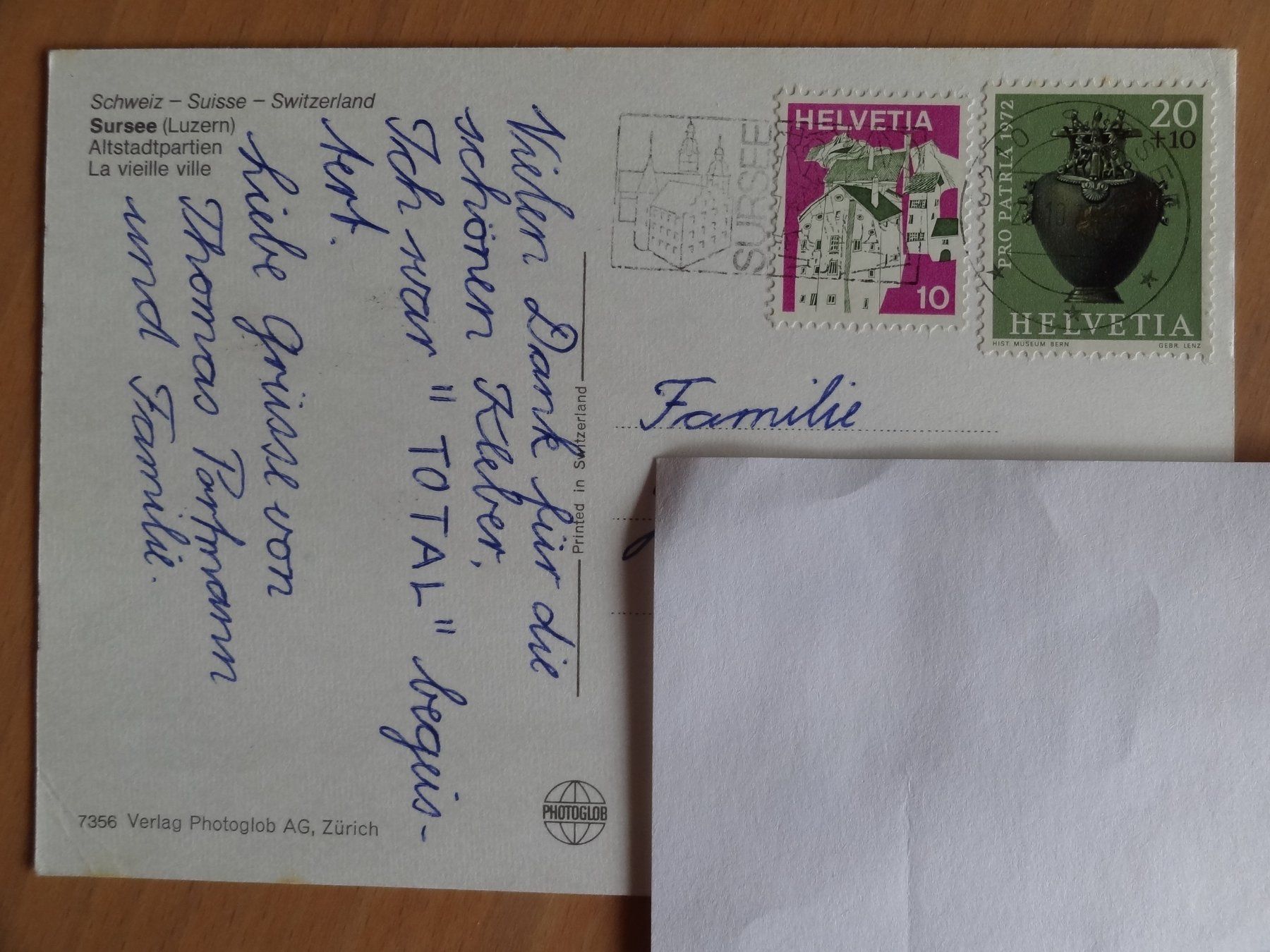 Cartoline postali: Sursee - Altstadtpartien - LU - 1972 – Usato da St Léonard venduto da Riglin 1