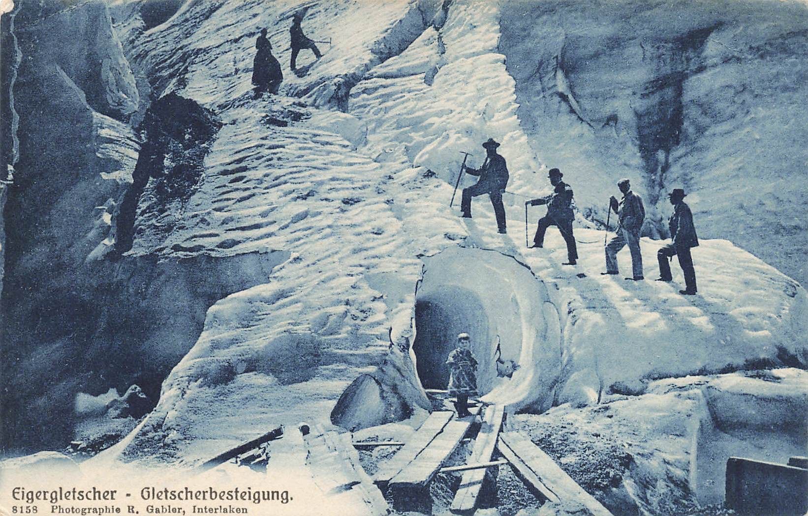 Cartoline postali: Eigergletscher Gletscherbesteigung – Usato da Biasca venduto da Blenio71
