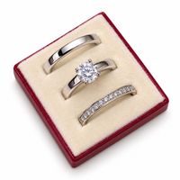 3 Ringe Set Silber  Grösse 19