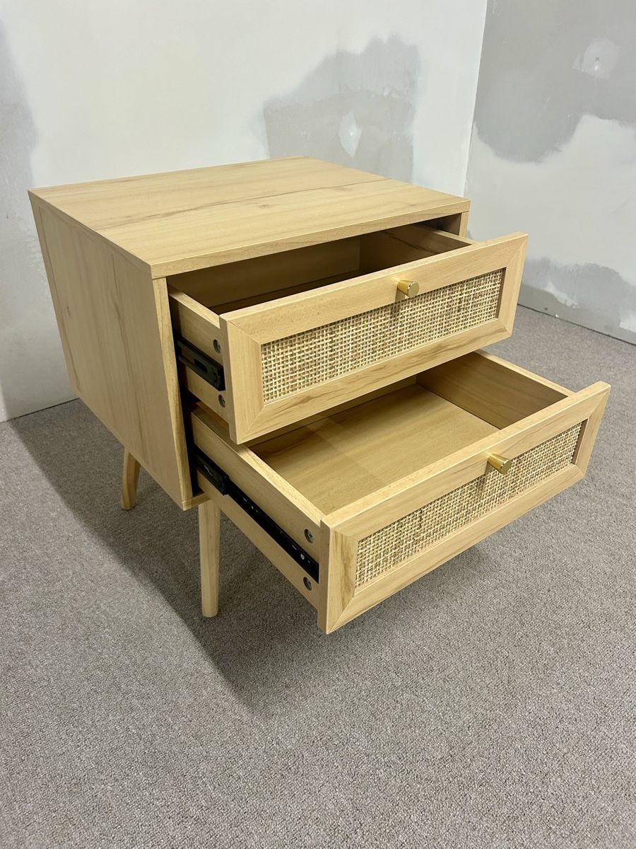 Comodini: Nachttisch mit 2 Schubladen aus Rattan Boho PEROTE – Usato da Rickenbach ZH venduto da Der-Insider 3