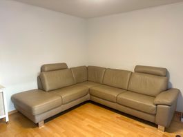 Ecksofa Leder beige 230x200cm