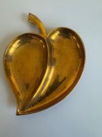 Massiv Messing Blattschale Vintage, Top Zustand