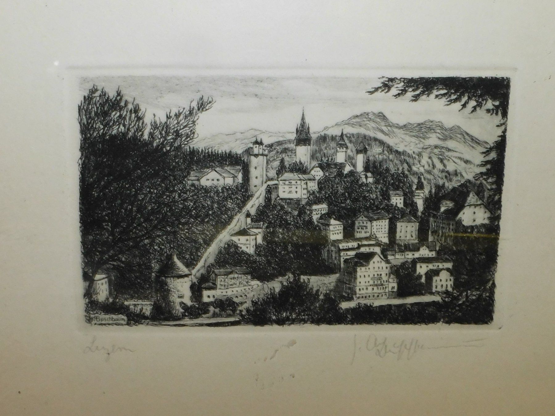 Grafica & Litografie: Litho Radierung antik handsigniert v Luzern – Usato da Sursee venduto da 76 6