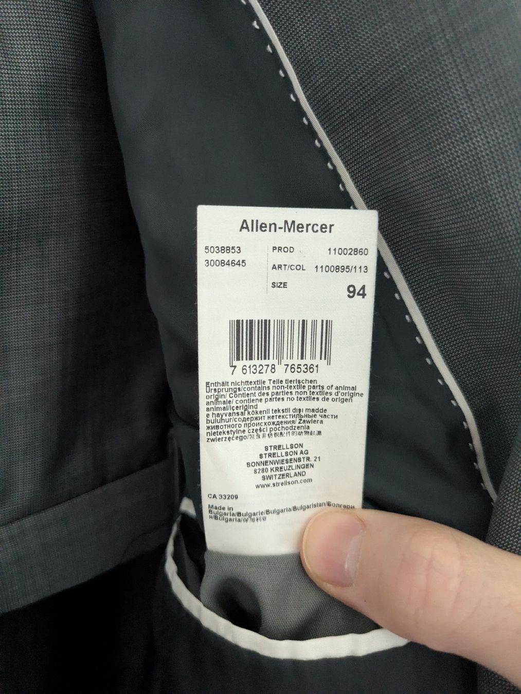 Strellson Completi: Strellson Anzug Allen-Mercer grau, 94 – Usato da Adliswil venduto da Johannes8134 3