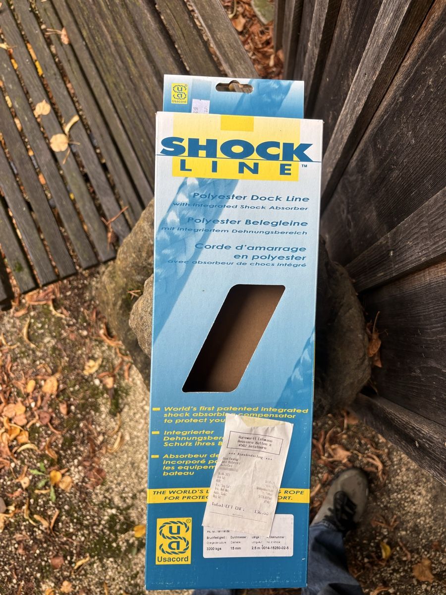 Barche: Shock Line Polyester Dock Line ca 2.5m 15mm 3200kg – Usato da Derendingen venduto da giraffe12 5