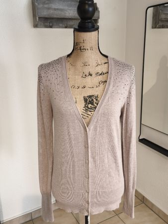 Edler Cardigan von Yessica, Gr. S, mit Schmucksteinen 