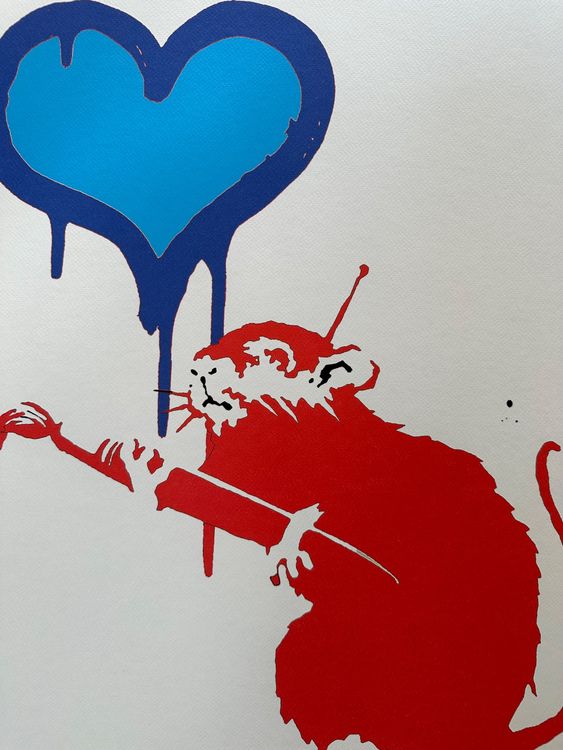 BANKSY LOVE RAT (RED Ver.)-