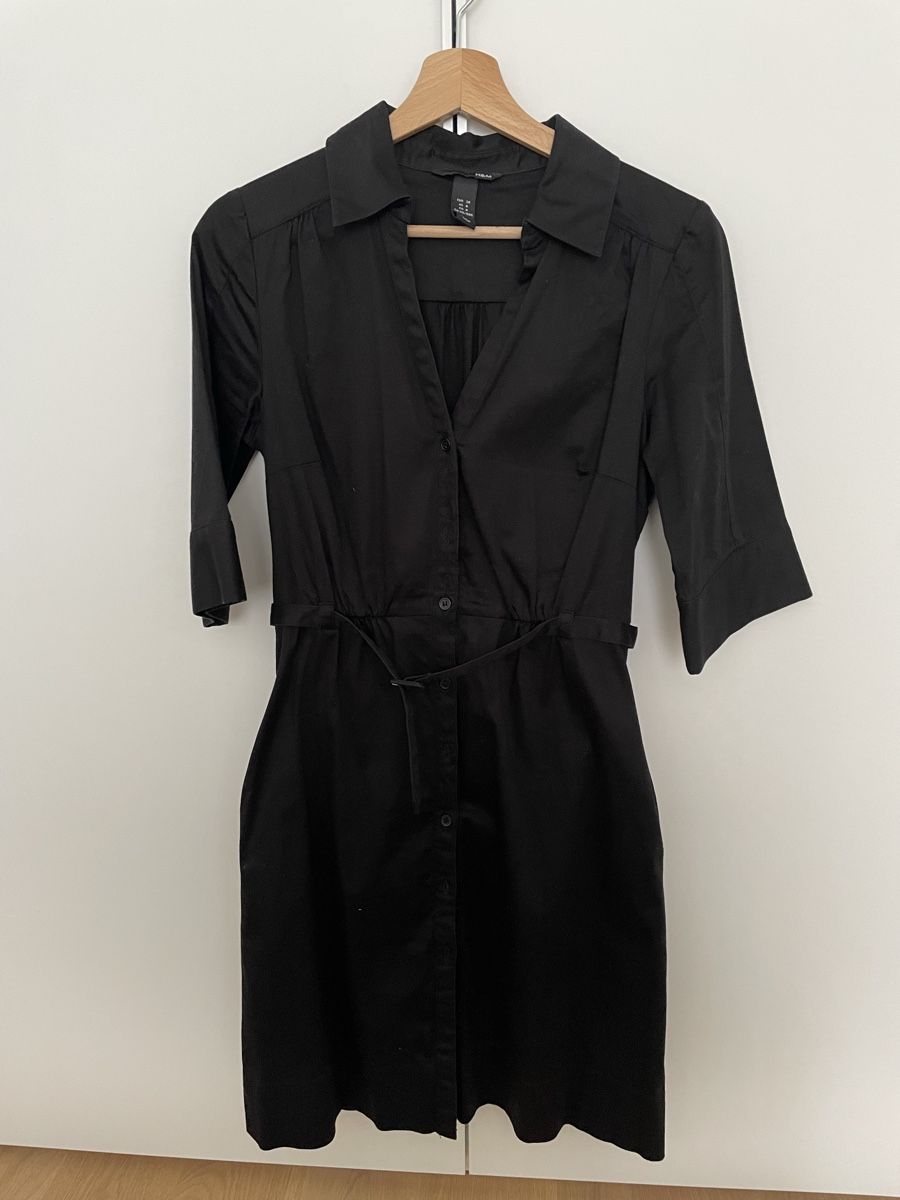 H&M Kleider: Schwarzes Kleid mit Gürtel Gr. 38 – Gebraucht aus Wichtrach von estrella03