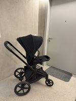 Cybex Priam All Black Kinderwagen mit Babywanne & Ski-Aufsat