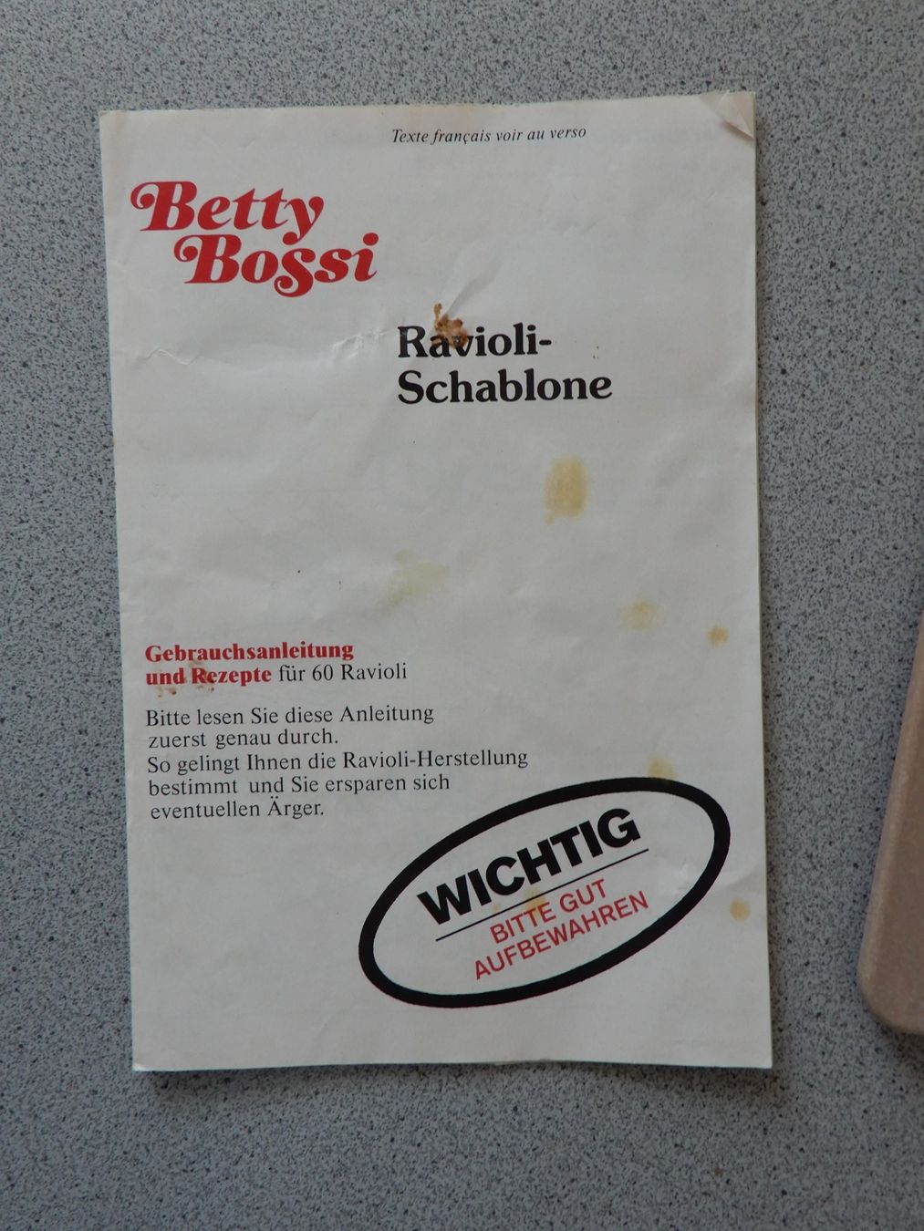 Betty Bossi Küchengeräte: Betty Bossi Ravioli Schablone – Gebraucht aus Burgdorf von Liss 3