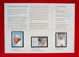 VATIKAN DEUTSCHLAND POLEN WELTJUGEND KÖLN 2005** POSTFRISCH