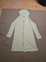 Mintgruener Bademantel mit Kapuze M