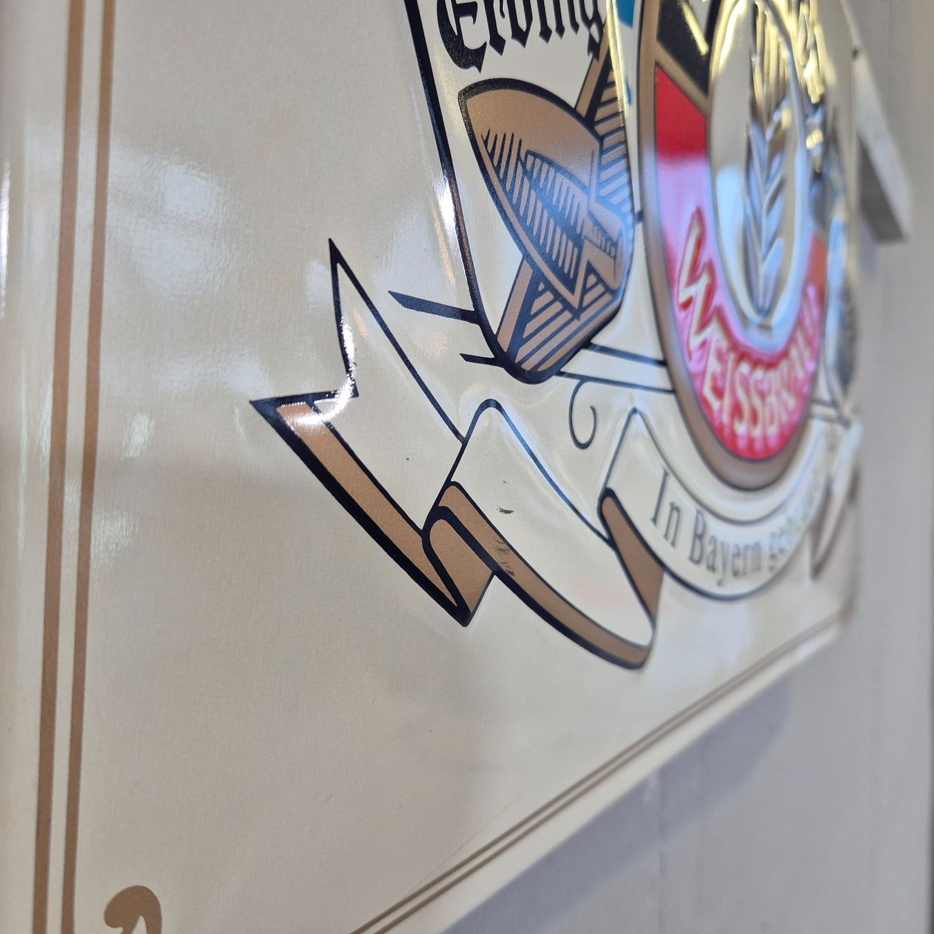 Insegne: Erdinger Weissbräu Relief Werbeschild Blechschild Schild – Usato da Nottwil venduto da Wondewa-Shop 3